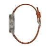 Thumbnail Image 2 of Men’s Bulova Gray IP Frank Lloyd Wright Automatic Watch with Black Dial and Brown Leather Strap (Model: 98A330)