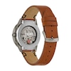 Thumbnail Image 3 of Men’s Bulova Gray IP Frank Lloyd Wright Automatic Watch with Black Dial and Brown Leather Strap (Model: 98A330)