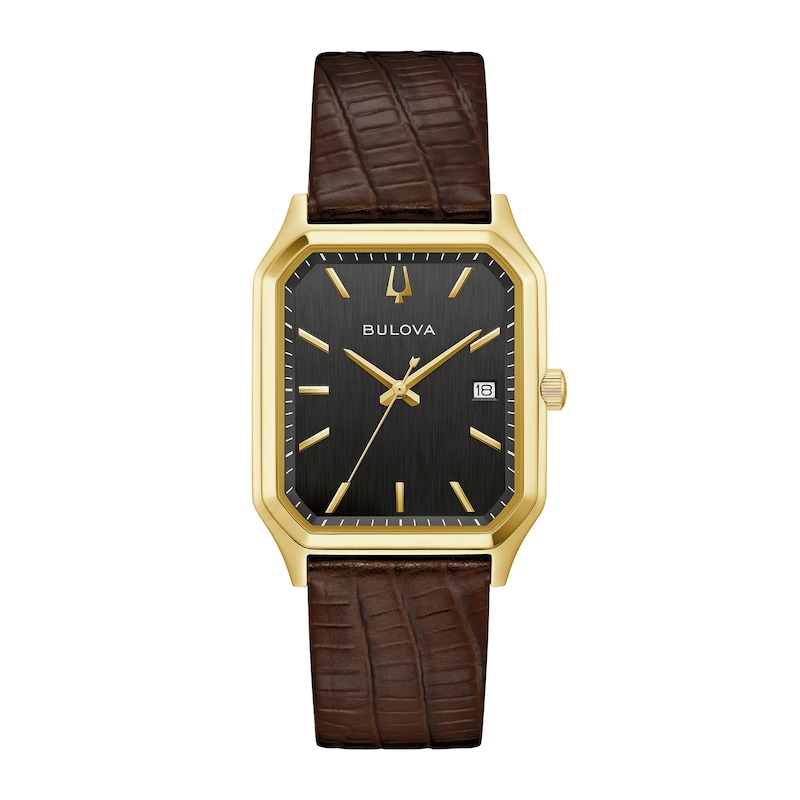Main Image 1 of Men’s Bulova Classic Tony Bennett Gold-Tone IP Analog Watch with Black Dial (Model: 97B235)