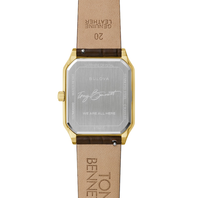 Main Image 4 of Men’s Bulova Classic Tony Bennett Gold-Tone IP Analog Watch with Black Dial (Model: 97B235)