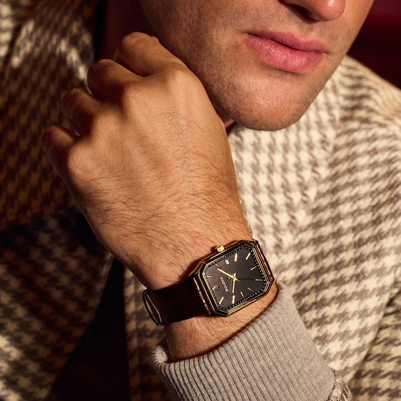 Main Image 5 of Men’s Bulova Classic Tony Bennett Gold-Tone IP Analog Watch with Black Dial (Model: 97B235)