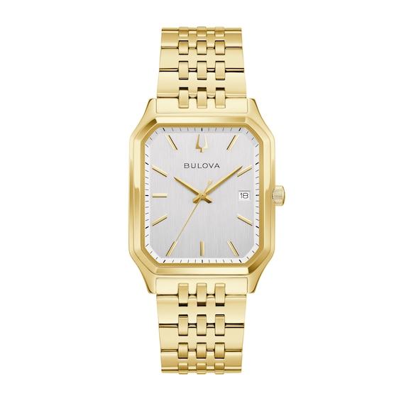 Menâs Bulova Classic Tony Bennett Gold-Tone IP Analog Watch with Silver-Tone Dial (Model: 97B236)