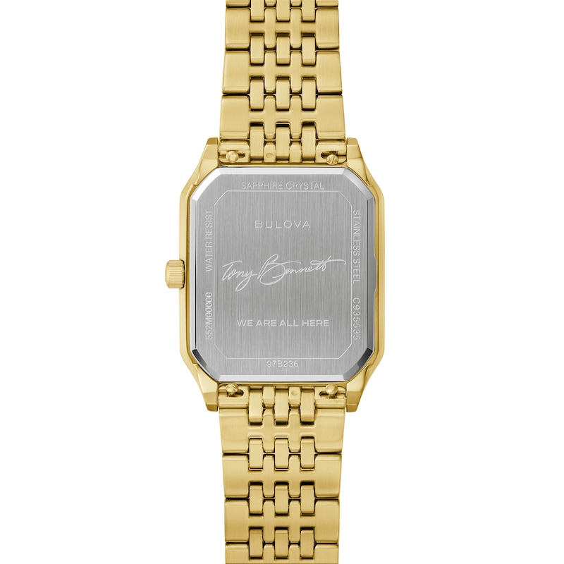 Main Image 4 of Men’s Bulova Classic Tony Bennett Gold-Tone IP Analog Watch with Silver-Tone Dial (Model: 97B236)