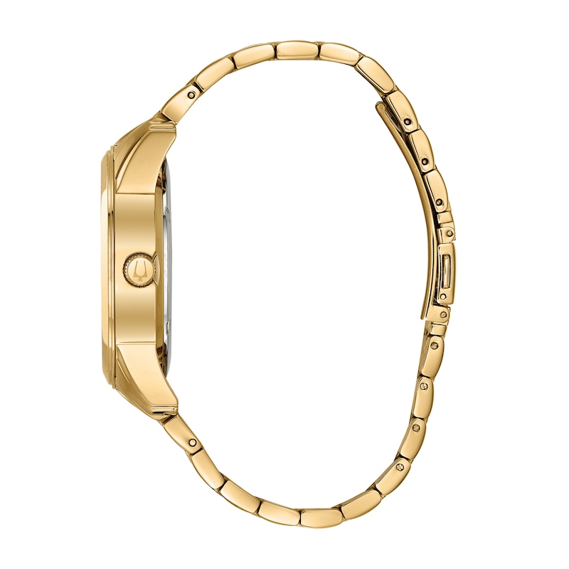Main Image 2 of Men’s Bulova Classic Gold-Tone IP Automatic Chronograph Watch with Blue Dial (Model: 97A131)