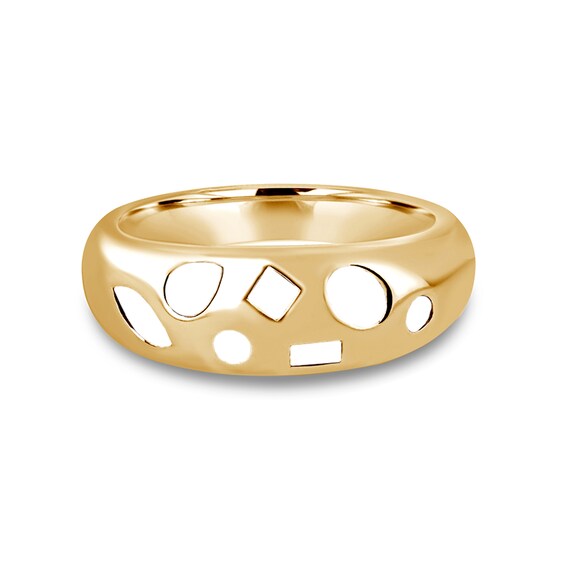 Domed Mixed-Shape Birthstone Ring (4-7 Stones)