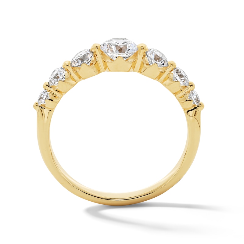 Main Image 3 of 1 CT. T.W. Certified Lab-Grown Diamond Seven-Stone Band in 10K Gold (F/VS2)