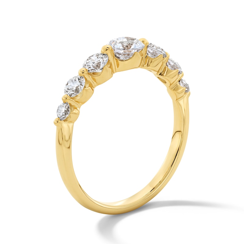 Main Image 4 of 1 CT. T.W. Certified Lab-Grown Diamond Seven-Stone Band in 10K Gold (F/VS2)