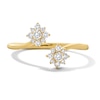 Thumbnail Image 1 of 1/4 CT. T.W. Certified Lab-Grown Diamond Starburst Open Bypass Ring in 10K Gold (F/VS2)