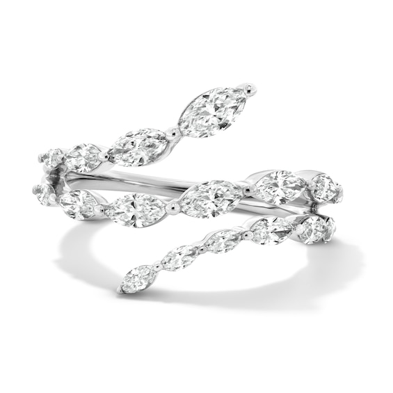 1 CT. T.w. Marquise-Cut Certified Lab-Grown Diamond Wraparound Bypass Ring in 10K White Gold (F/Vs2)