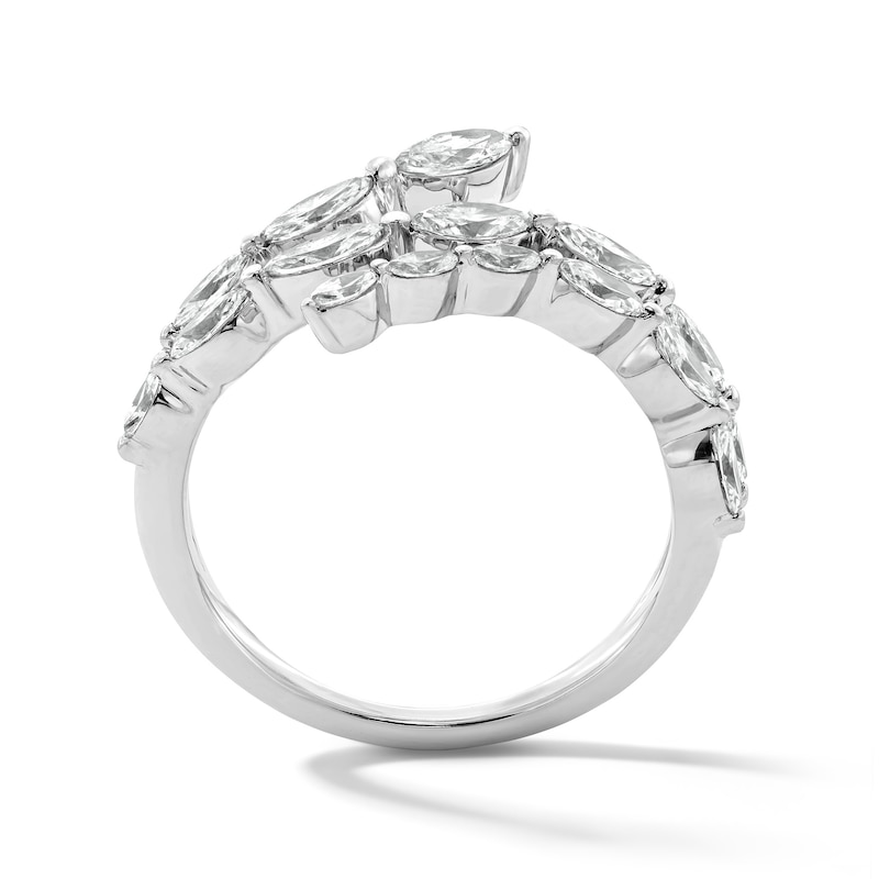 Main Image 3 of 1 CT. T.W. Marquise-Cut Certified Lab-Grown Diamond Wraparound Bypass Ring in 10K White Gold (F/VS2)