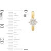 Thumbnail Image 3 of 1/4 CT. T.W. Certified Lab-Grown Diamond Starburst Hoop Earrings in 10K Gold (F/VS2)