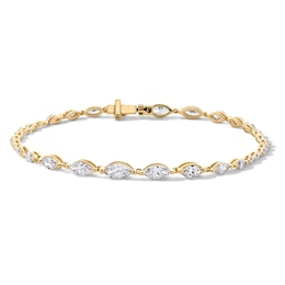 3 CT. T.W. Marquise-Cut Certified Lab-Grown Diamond Bracelet in 10K Gold (F/VS2)