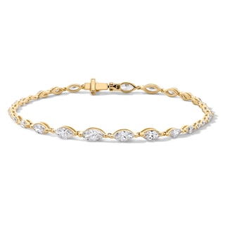 3 CT. T.W. Marquise-Cut Lab-Grown Diamond Bracelet in 10K Gold (F/VS2)