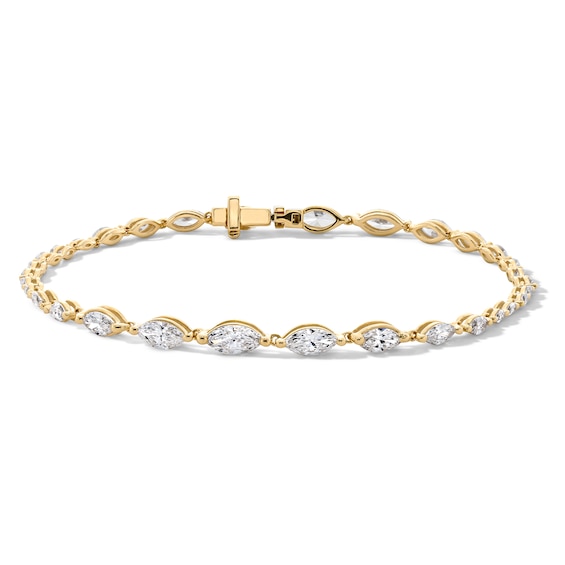3 CT. T.w. Marquise-Cut Certified Lab-Grown Diamond Bracelet in 10K Gold (F/Vs2)