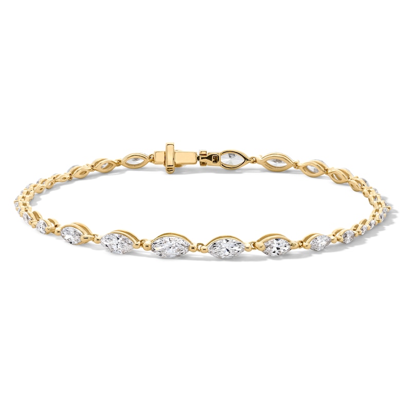 Main Image 1 of 3 CT. T.W. Marquise-Cut Certified Lab-Grown Diamond Bracelet in 10K Gold (F/VS2)