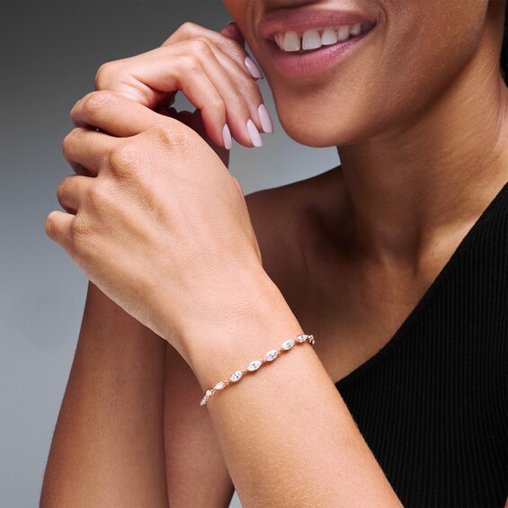 3 CT. T.w. Marquise-Cut Certified Lab-Grown Diamond Bracelet in 10K Gold (F/Vs2)