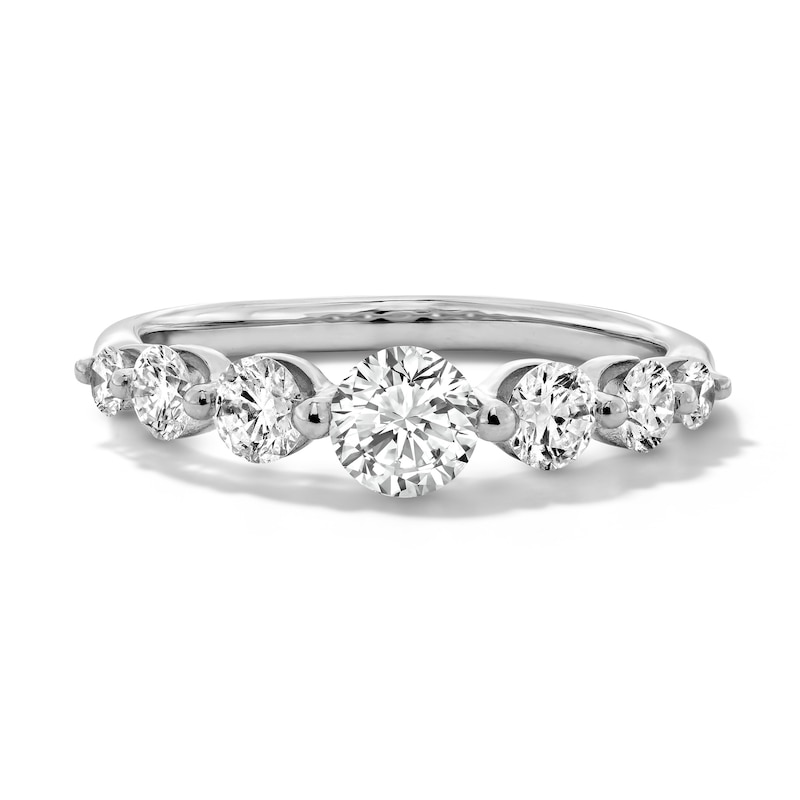 Main Image 1 of 1 CT. T.W. Lab-Grown Diamond Seven-Stone Band in 10K White Gold (F/VS2)