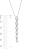 Thumbnail Image 4 of 1 CT. T.W. Marquise-Cut Certified Lab-Grown Diamond Journey Necklace in 10K White Gold (F/VS2)
