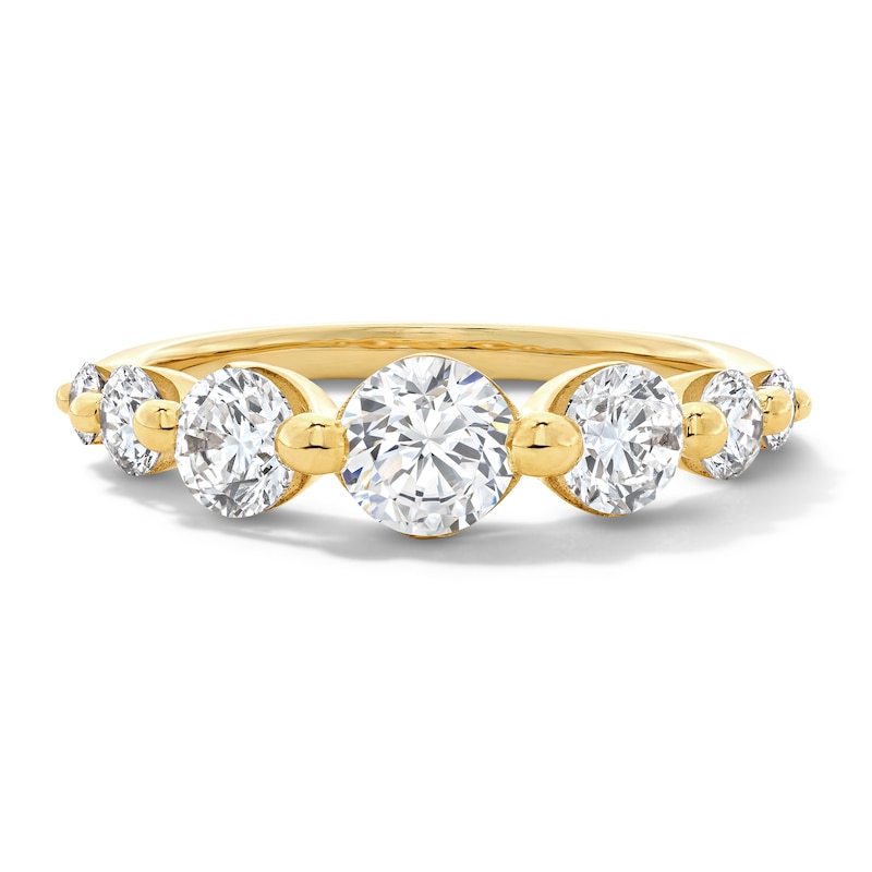 Main Image 1 of 1-1/2 CT. T.W. Certified Lab-Grown Diamond Seven-Stone Band in 10K Gold (F/VS2)