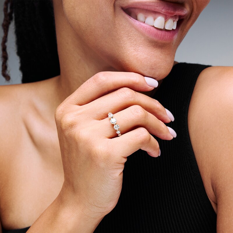Main Image 2 of 1-1/2 CT. T.W. Certified Lab-Grown Diamond Seven-Stone Band in 10K Gold (F/VS2)