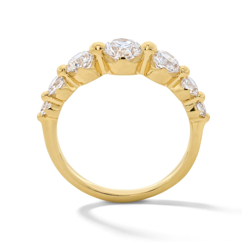 Main Image 3 of 1-1/2 CT. T.W. Certified Lab-Grown Diamond Seven-Stone Band in 10K Gold (F/VS2)