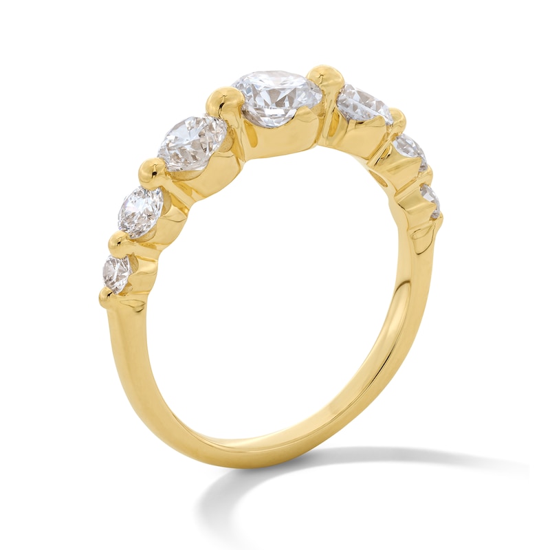 Main Image 4 of 1-1/2 CT. T.W. Certified Lab-Grown Diamond Seven-Stone Band in 10K Gold (F/VS2)