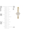 Thumbnail Image 3 of 1/3 CT. T.W. Certified Lab-Grown Diamond Lined Starburst Hoop Earrings in 10K Gold (F/VS2)