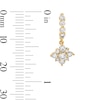 Thumbnail Image 3 of 1 CT. T.W. Certified Lab-Grown Diamond J-Hoop Starburst Drop Earrings in 10K Gold (F/VS2)