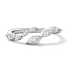 Thumbnail Image 1 of 1/2 CT. T.W. Marquise-Cut Certified Lab-Grown Diamond Bypass Band in 10K White Gold (F/VS2)