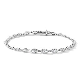 3 CT. T.W. Marquise-Cut Certified Lab-Grown Diamond Bracelet in 10K White Gold (F/VS2)