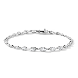 3 CT. T.W. Marquise-Cut Lab-Grown Diamond Bracelet in 10K White Gold (F/VS2)