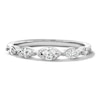 Thumbnail Image 1 of 1/2 CT. T.W. Marquise-Cut Certified Lab-Grown Diamond Five-Stone Band in 10K White Gold (F/VS2)