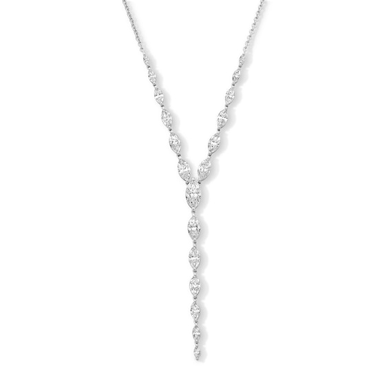 2-3/4 CT. T.w. Marquise-Cut Certified Lab-Grown Diamond âYâ Necklace in 10K White Gold (F/Vs2)