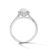 Thumbnail Image 3 of 1-3/8 CT. T.W. Pear-Shaped Certified Lab-Grown Diamond Frame Ring in 14K White Gold (F/VS2)