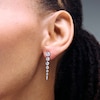 Thumbnail Image 2 of 2 CT. T.W. Certified Lab-Grown Diamond Tapered Drop Earrings in Sterling Silver (F/VS2)