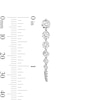 Thumbnail Image 3 of 2 CT. T.W. Certified Lab-Grown Diamond Tapered Drop Earrings in Sterling Silver (F/VS2)