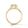 Thumbnail Image 3 of 1-3/8 CT. T.W. Oval Certified Lab-Grown Diamond Frame Bridal Set in 14K Gold (F/VS2)
