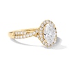Thumbnail Image 4 of 1-3/8 CT. T.W. Oval Certified Lab-Grown Diamond Frame Bridal Set in 14K Gold (F/VS2)
