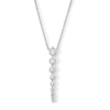 Thumbnail Image 1 of 1 CT. T.W. Certified Lab-Grown Diamond Tapered Drop Necklace in Sterling Silver (F/VS2)
