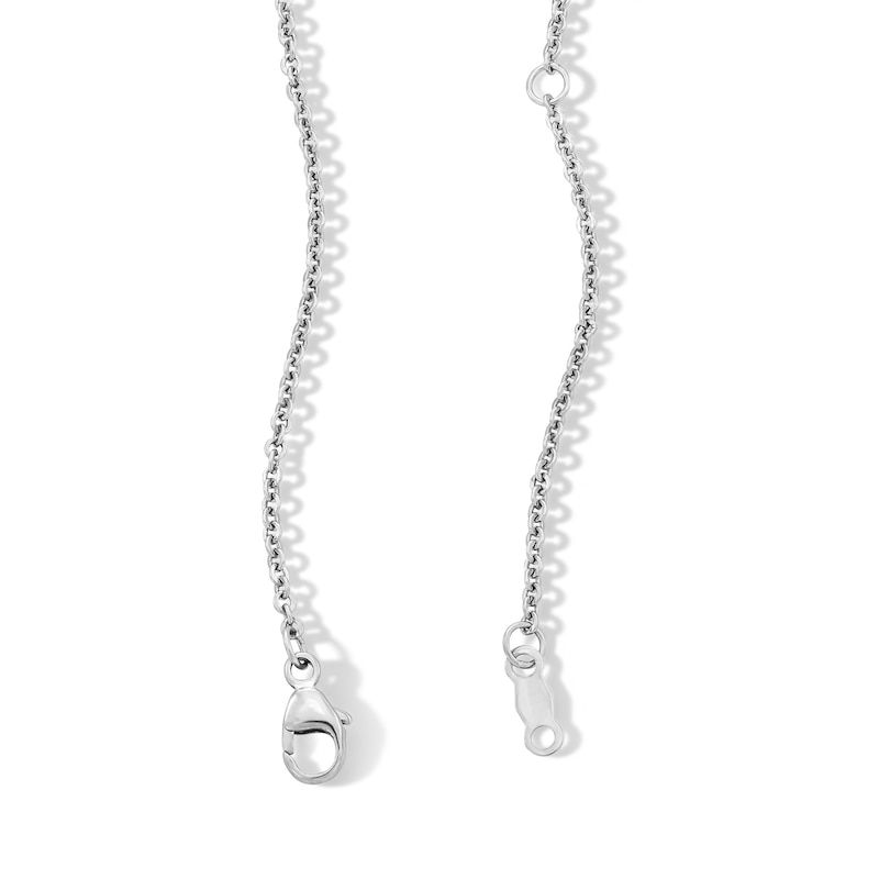 Main Image 3 of 1 CT. T.W. Certified Lab-Grown Diamond Tapered Drop Necklace in Sterling Silver (F/VS2)