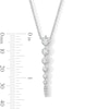 Thumbnail Image 4 of 1 CT. T.W. Certified Lab-Grown Diamond Tapered Drop Necklace in Sterling Silver (F/VS2)