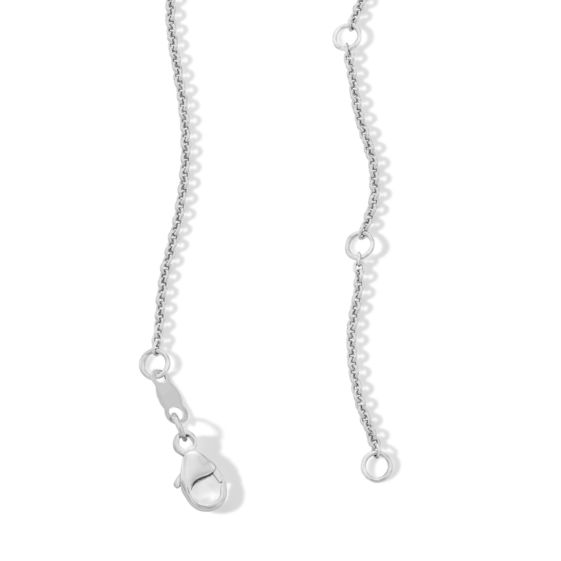Main Image 3 of 1 CT. T.W. Certified Lab-Grown Diamond Graduated Curved Necklace in Sterling Silver (F/VS2)