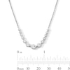 Thumbnail Image 4 of 1 CT. T.W. Certified Lab-Grown Diamond Graduated Curved Necklace in Sterling Silver (F/VS2)