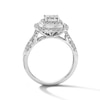 Thumbnail Image 3 of 3/4 CT. T.W. Princess-Cut Multi-Diamond Double Cushion Frame Engagement Ring in 10K White Gold