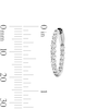 Thumbnail Image 3 of 1 CT. T.W. Certified Lab-Grown Diamond Inside-Out Hoop Earrings in 10K White Gold (F/VS2)