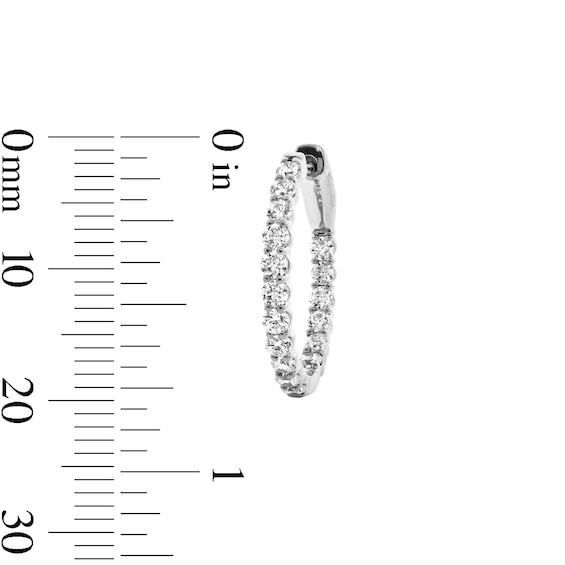1 CT. T.w. Certified Lab-Grown Diamond Inside-Out Hoop Earrings in 10K White Gold (F/Vs2)