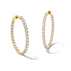 Thumbnail Image 1 of 2 CT. T.W. Certified Lab-Grown Diamond Inside-Out Hoop Earrings in 10K Gold (F/VS2)