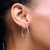 Thumbnail Image 2 of 2 CT. T.W. Certified Lab-Grown Diamond Inside-Out Hoop Earrings in 10K Gold (F/VS2)