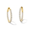 Thumbnail Image 1 of 1 CT. T.W. Certified Lab-Grown Diamond Inside-Out Hoop Earrings in 10K Gold (F/VS2)