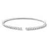 Thumbnail Image 1 of 1 CT. T.W. Certified Lab-Grown Diamond Graduated Open Flex Bangle in Sterling Silver (F/VS2)